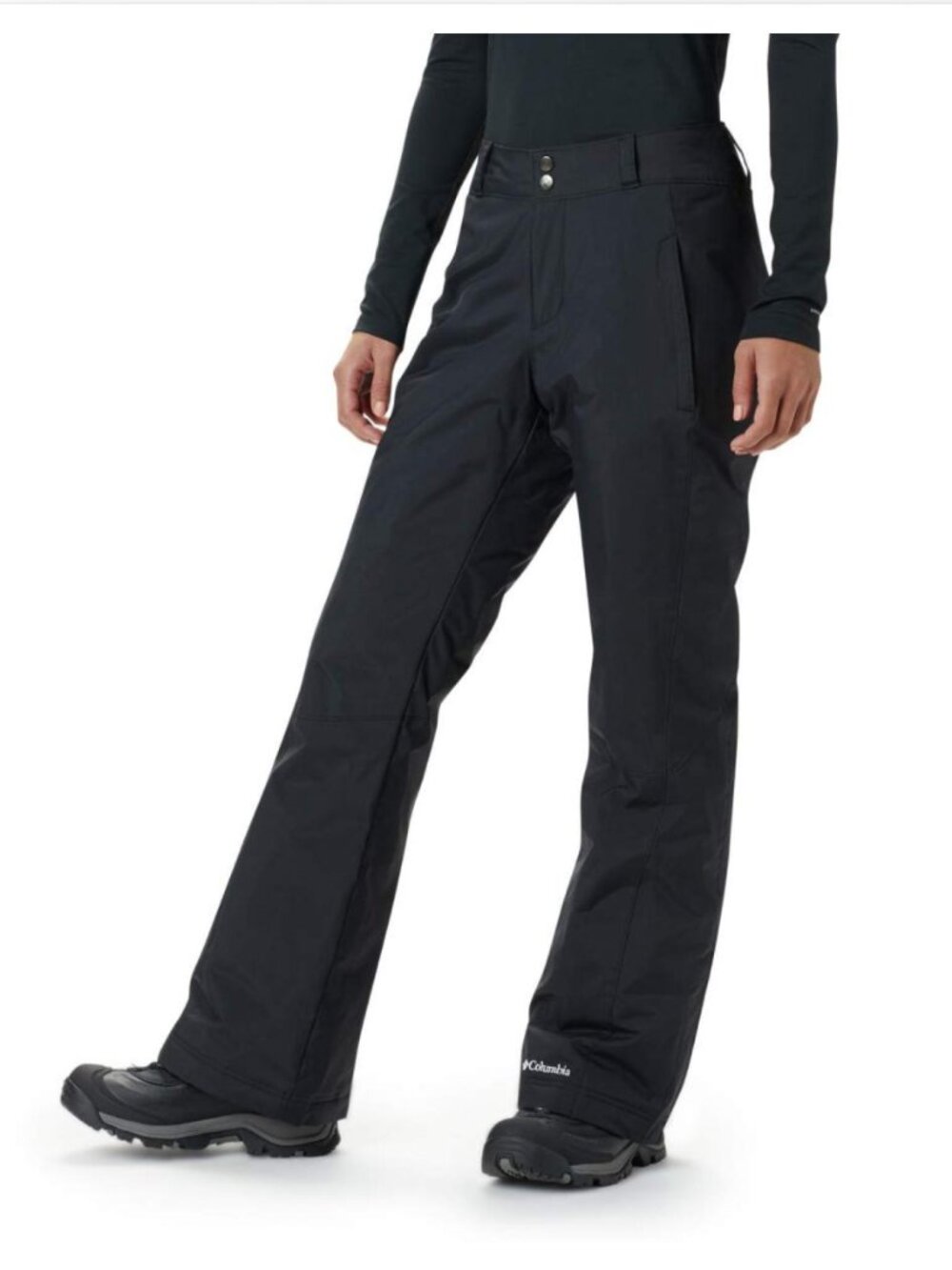 COLUMBIA Women’s XS Bugaboo Omni-Heat Ski Snow Pants Black Omni-Tech Insulated